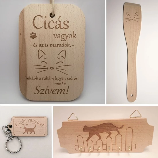 Négy darabos cicás szett