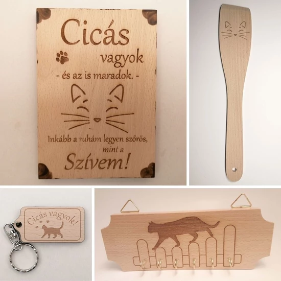 Négy darabos cicás szett