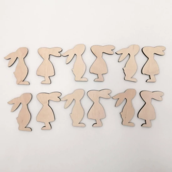 Dekorációs nyuszi pár 6 cm - 6 csomag