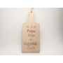 Kép 1/2 - Minőségi bükkfából készült vágódeszka lézergravírozott felirattal. A Papa főztje a legjobb.